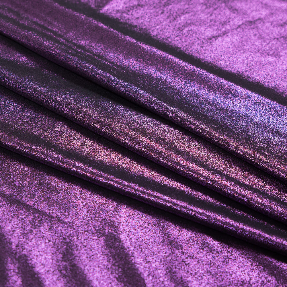 Metallic Hyacinth Violet All-Over Foil Knit Detail