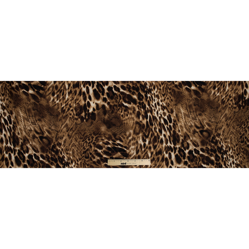 Brushed Python and Animal Printed Jersey Folded