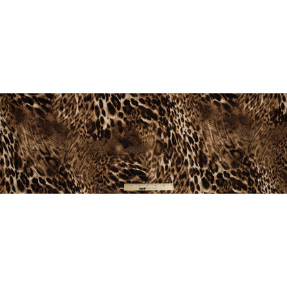 Brushed Python and Animal Printed Jersey Folded
