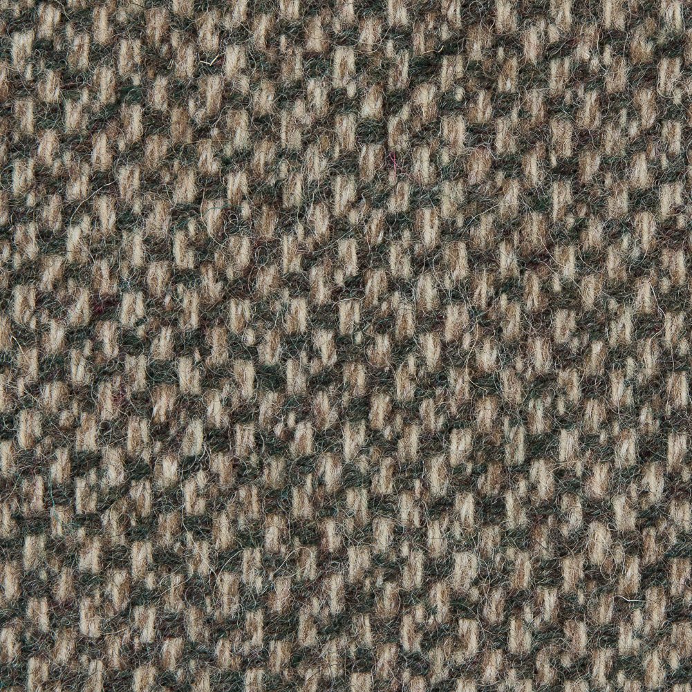 Green and Beige Wool Tweed - Detail
