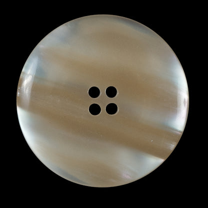 Beige Iridescent Plastic Button - 54L/34mm - Detail