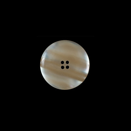 Beige Iridescent Plastic Button - 24L/15mm Detail