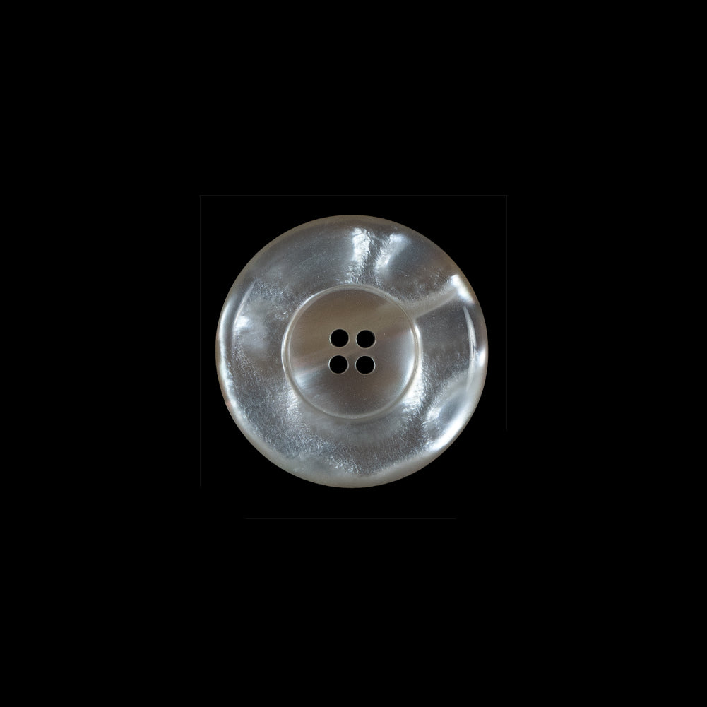 Beige Iridescent Plastic Button - 24L/15mm