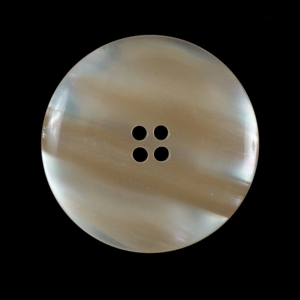 Beige Iridescent Plastic Button - 44L/28mm Detail