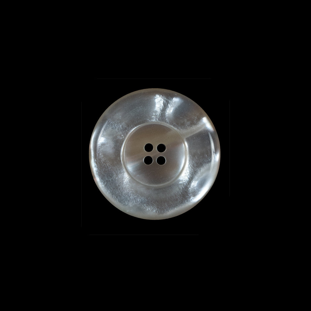 Beige Iridescent Plastic Button - 36L/22mm