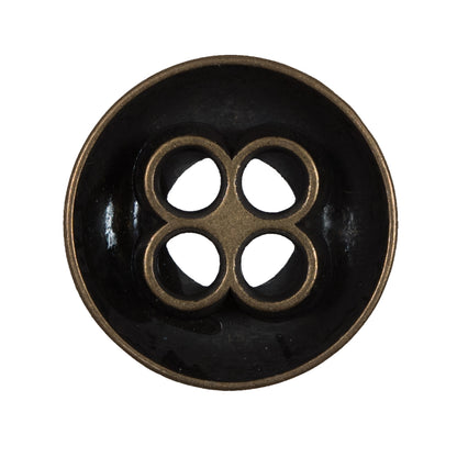 Gold Metal 4-Hole Button - 44L/28mm - Detail