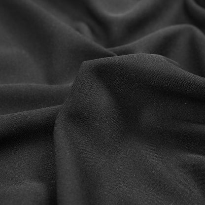 Black Solid Stretch Twill Detail