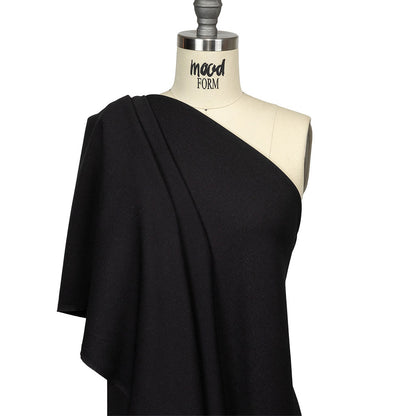 Black Stretch Polyester Woven Drape