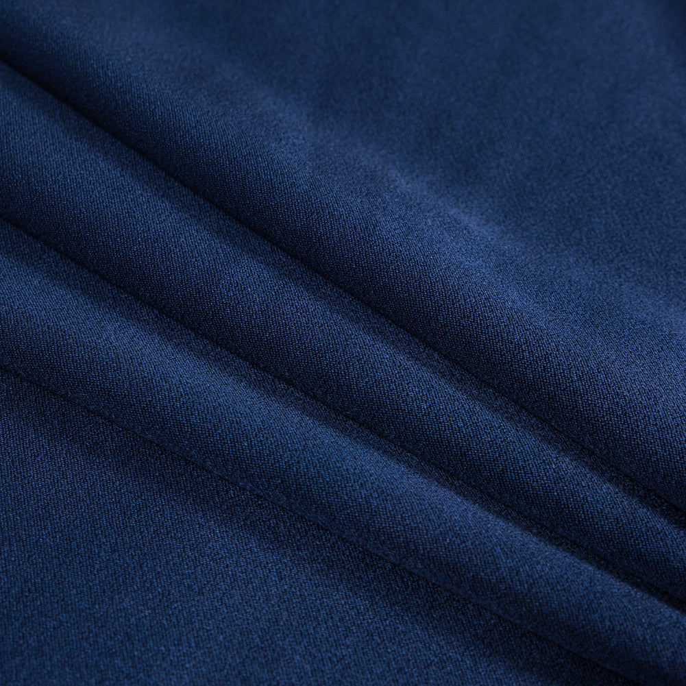 Dark Blue Stretch Crepe Back Satin Folded