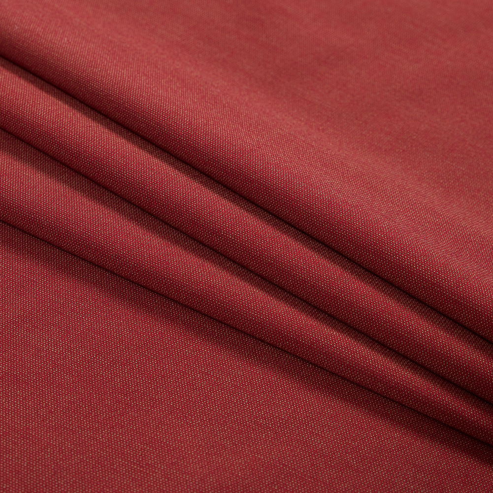 Red and Green Stretch Polyester Woven Folded