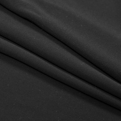 Black Creped Polyester Georgette with Give Folded