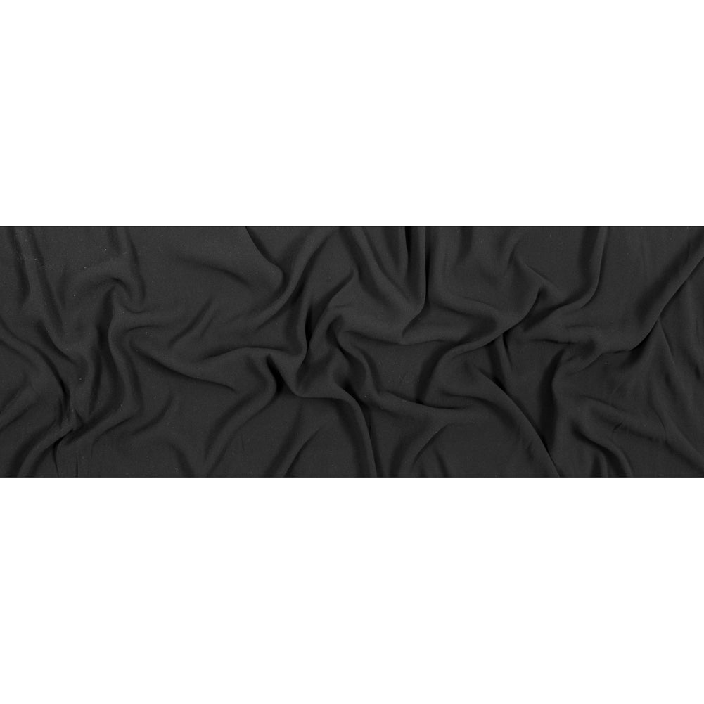 Black Creped Polyester Georgette with Give Full