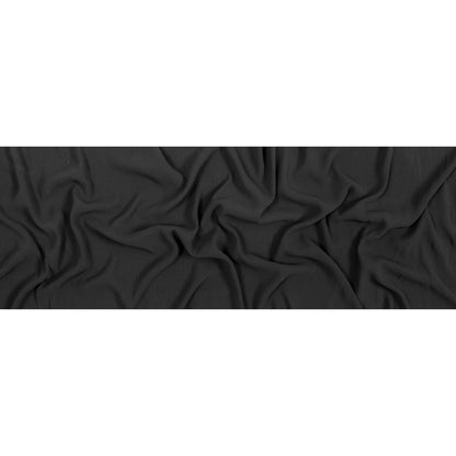 Black Creped Polyester Georgette with Give Full