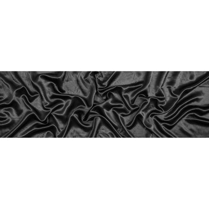 Black Hammered Satin - Folded