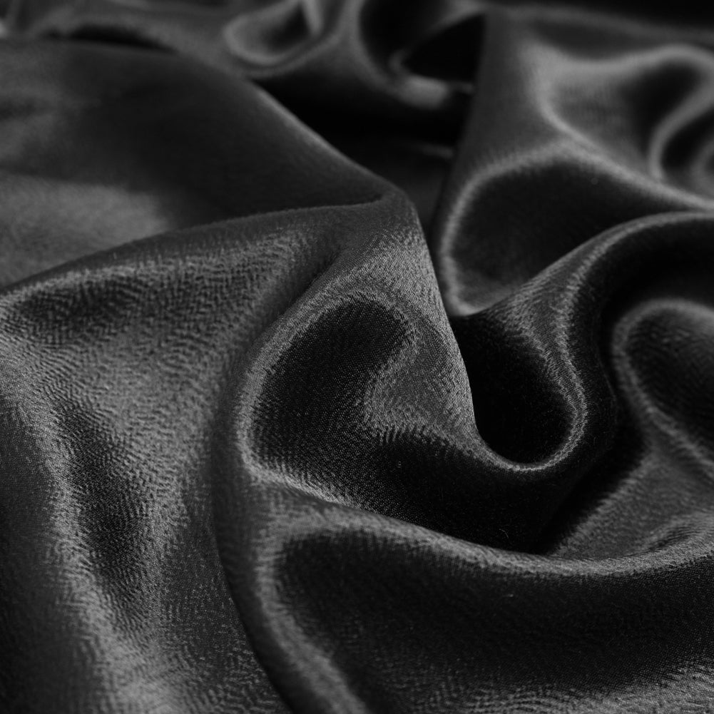 Black Hammered Satin - Full