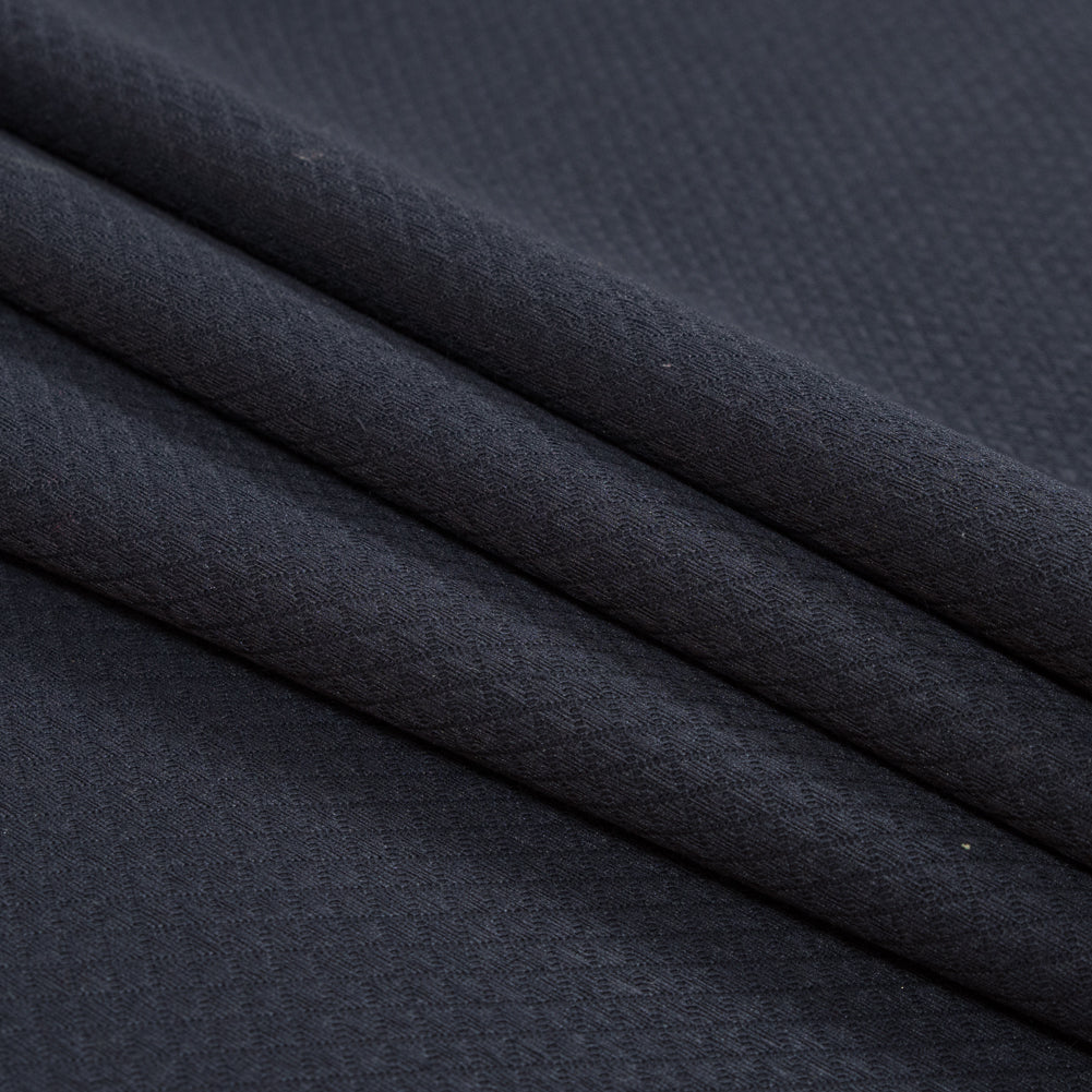 Navy Quilted Cotton Woven Folded