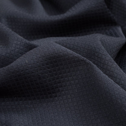 Navy Quilted Cotton Woven Detail