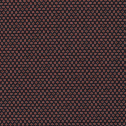 Italian Orange and Black Floral Digitally Printed Stretch Polyester