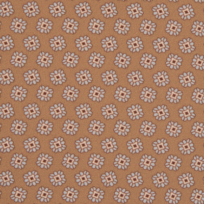 Italian Mustard Floral Digitally Printed Stretch Polyester Detail