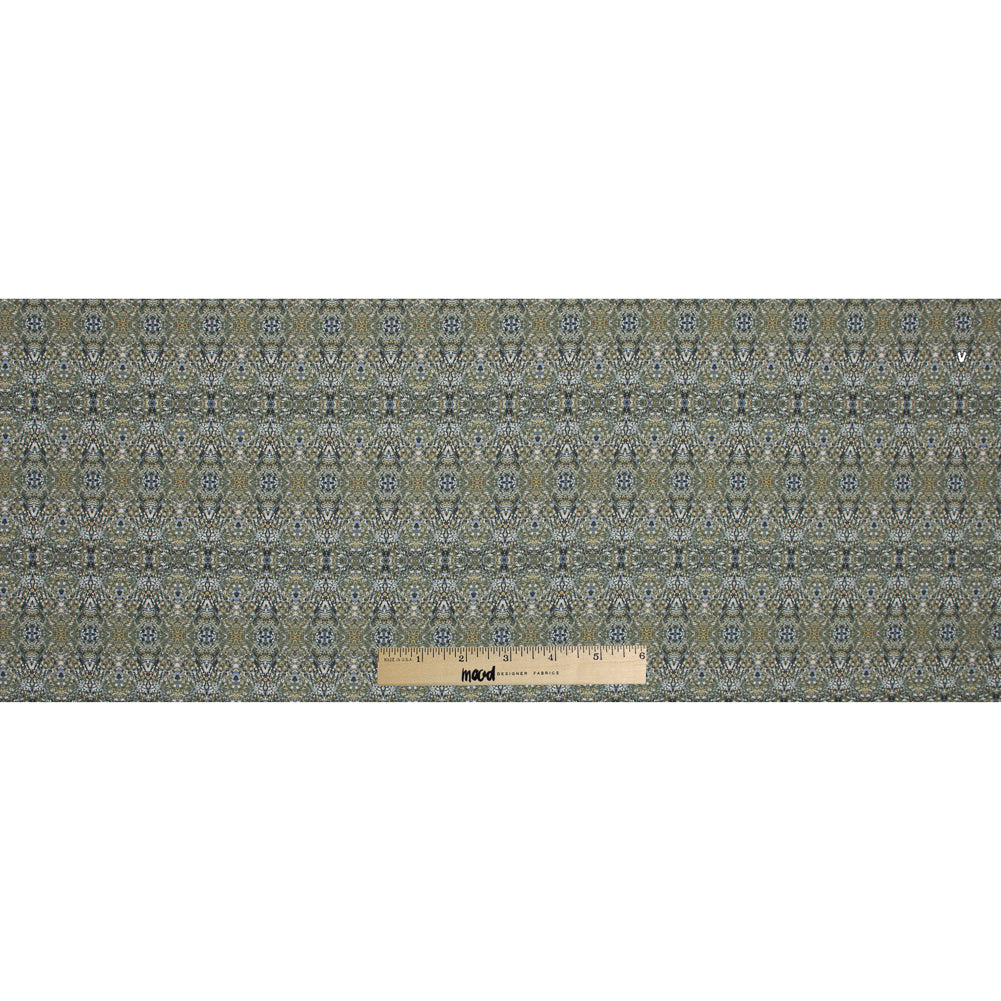 Italian Olivine Kaleidoscopic Digitally Printed Stretch Polyester - Full