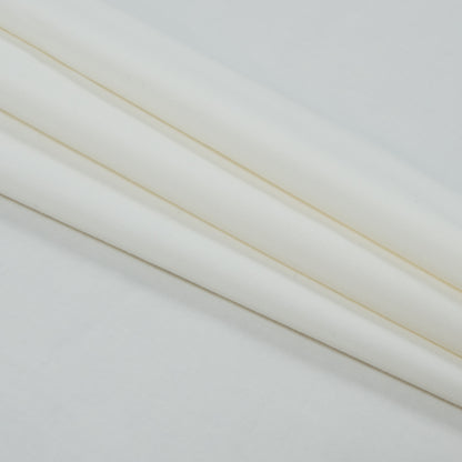 Ivory Stretch Worsted Wool Suiting Folded