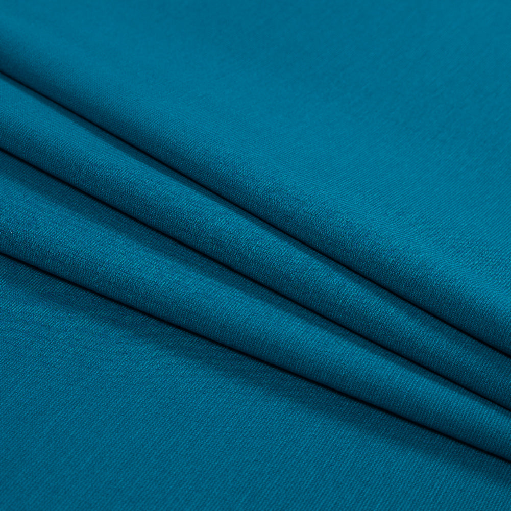 Oceanic Blue Stretch Double Knit Folded