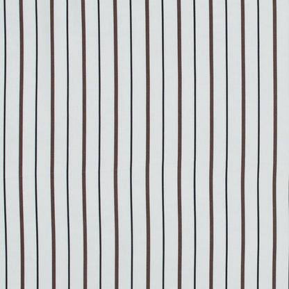 Brown, Black and White Striped Rayon Twill