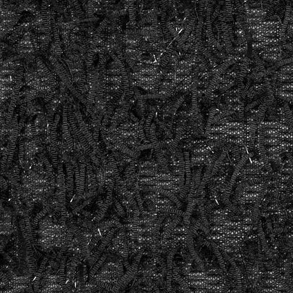 Black Fringed Stretch Knit Detail