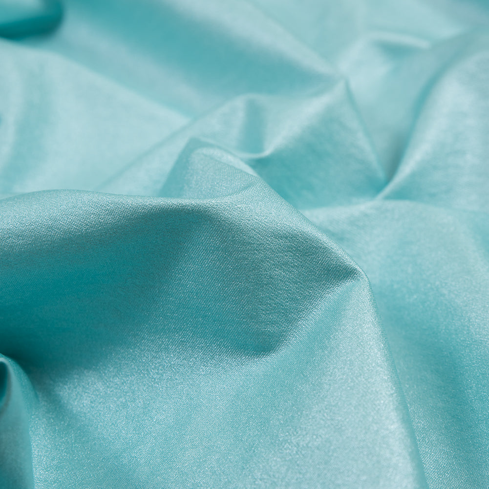 Angel Blue Laminated Stretch Twill - Detail