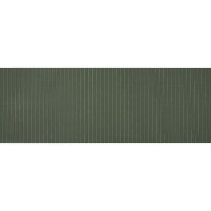 Deep Lichen Green and White Pencil Striped Linen Woven Full