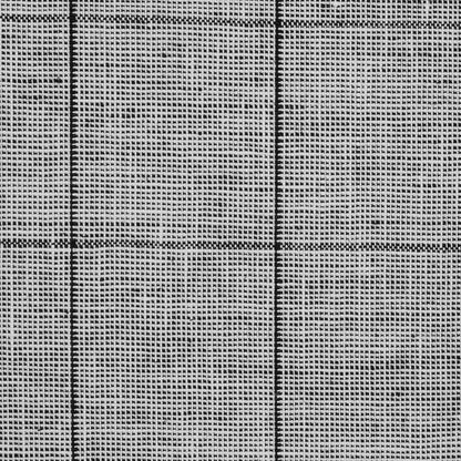 Black and White Windowpane Checkered Linen - Detail