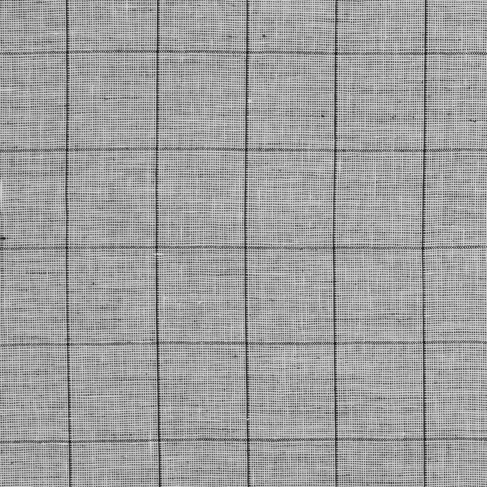 Black and White Windowpane Checkered Linen