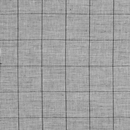 Black and White Windowpane Checkered Linen