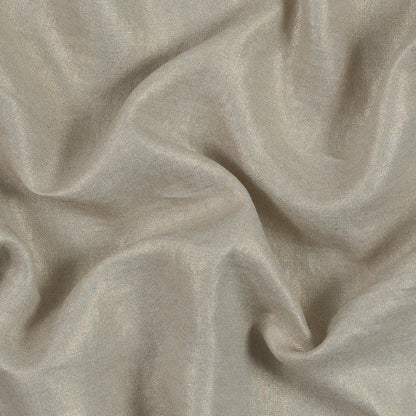 Oatmeal Lightweight Linen Woven with Metallic Gold Foil