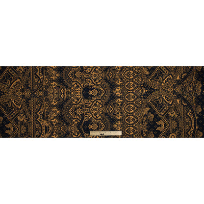 New Navy and Mustard Floral Printed Double Knit Full