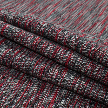 Red and White Cotton Tweed Folded
