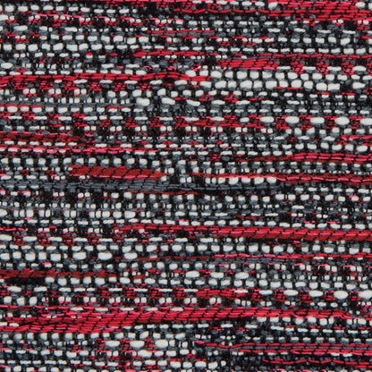 Red and White Cotton Tweed Detail