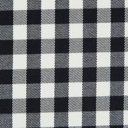 Theory Black and White Gingham Stretch Cotton Twill Detail