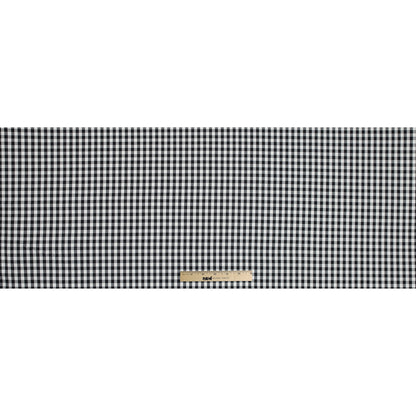 Theory Black and White Gingham Stretch Cotton Twill Full