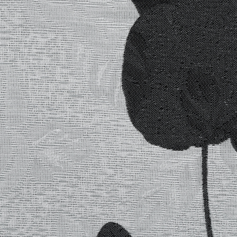 Black and Gray Rose Jacquard Full