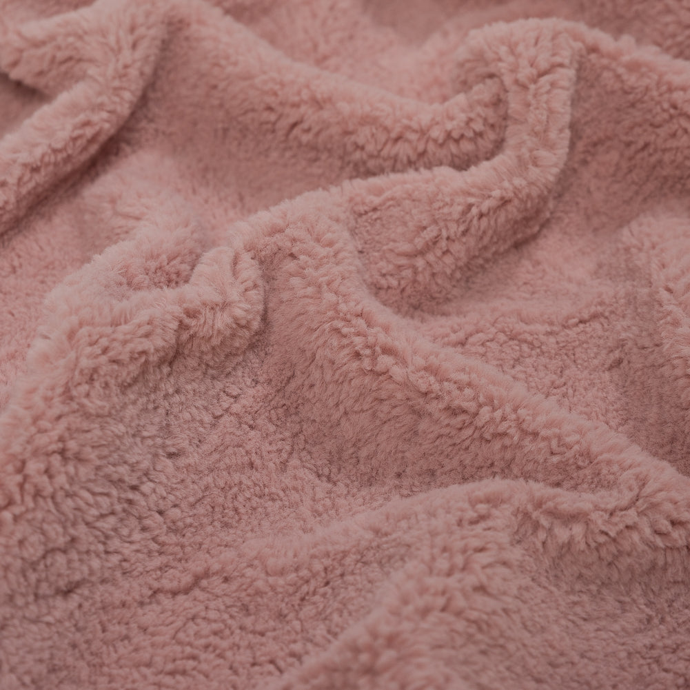 Pink Short-Pile Faux Fur - Full