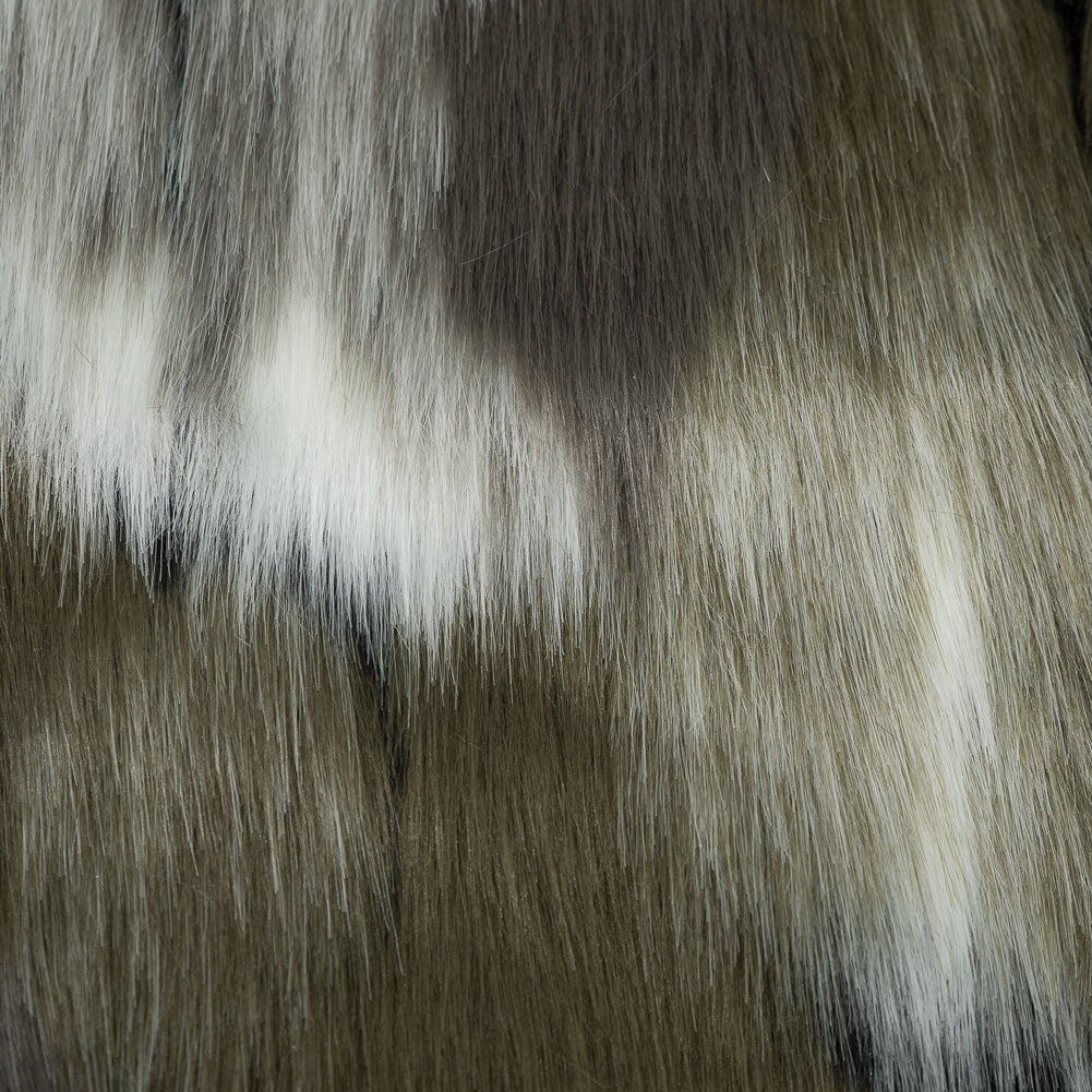 Rifle Green Abstract Faux Fur Full