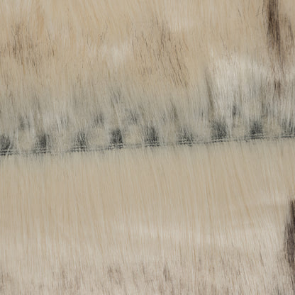 Cream Striped Faux Fur - Detail