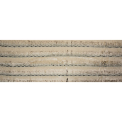 Cream Striped Faux Fur - Full