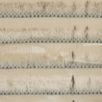 Cream Striped Faux Fur
