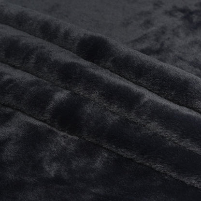 Navy Faux Fur with Suede Back - Detail