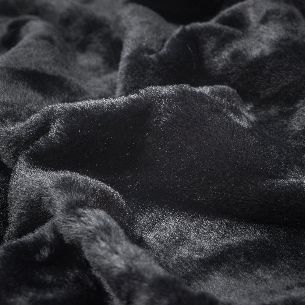 Navy Faux Fur with Suede Back - Full