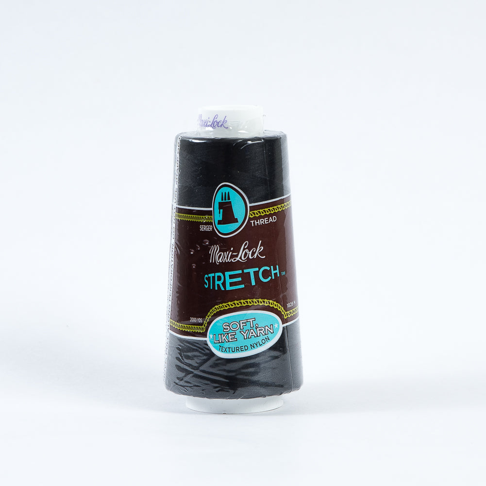 Maxi-Lock Stretch Serger Thread 2000yds - Black