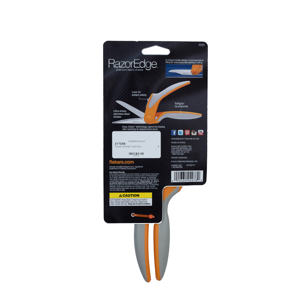 Fiskars Tabletop Cushioned Handle Fabric Shears - 8" Detail