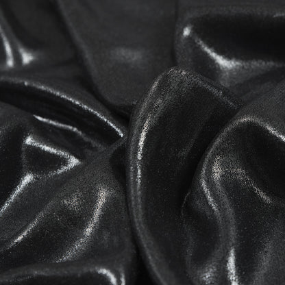 Metallic Silver and Black Frosty Chiffon Detail